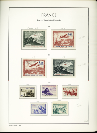 1900-1959, Collection de France en 3 classeurs, avec