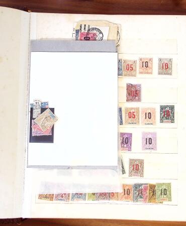 1880-1940, Lot de colonies en deux classeurs, deux chemises