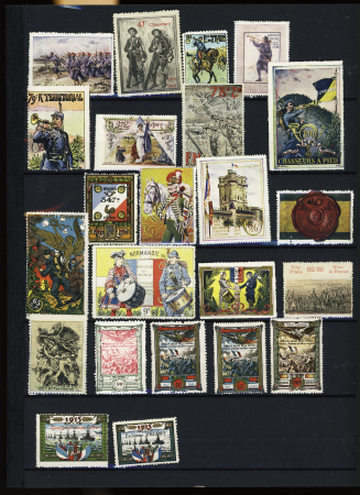 1897-1942, Joli lot de vignettes chamarrées dont Expositions,