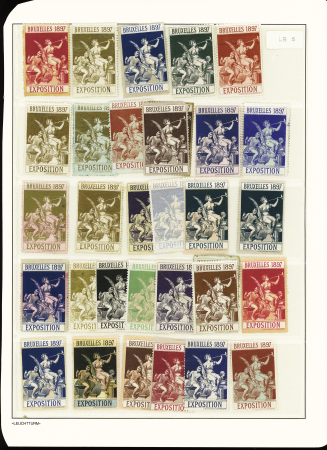 1897-1942, Joli lot de vignettes chamarrées dont Expositions,