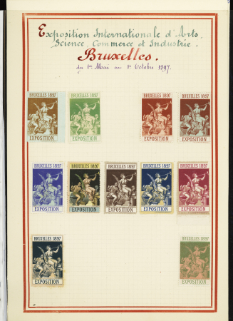 1897-1942, Joli lot de vignettes chamarrées dont Expositions,