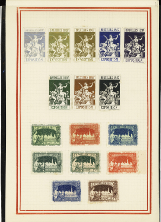 1897-1942, Joli lot de vignettes chamarrées dont Expositions,
