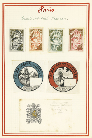 1897-1942, Joli lot de vignettes chamarrées dont Expositions,