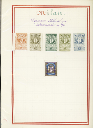 1897-1942, Joli lot de vignettes chamarrées dont Expositions,