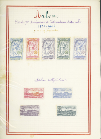 1897-1942, Joli lot de vignettes chamarrées dont Expositions,