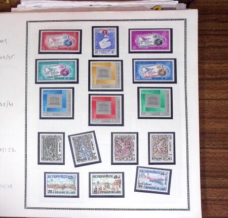 1951-1983, Collection de timbres neufs du LAOS avec