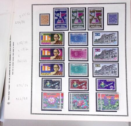 1951-1933, Collection de timbres neufs du CAMBODGE