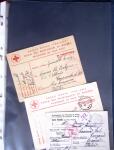 1943-1945, 8 messages Croix-Rouge et 30 lettres lettres