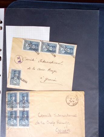 1943-1945, 8 messages Croix-Rouge et 30 lettres lettres