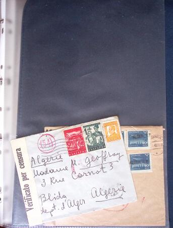 1940-1945, 47 lettres avec censures partant d'Algérie