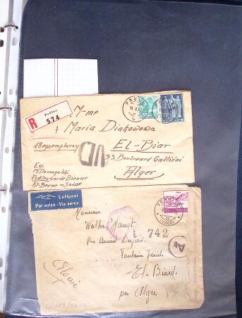 1940-1945, 47 lettres avec censures partant d'Algérie