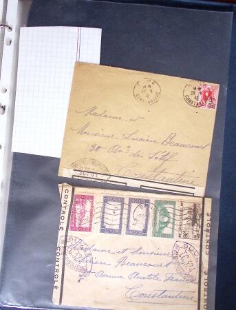 1940-1945, 47 lettres avec censures partant d'Algérie