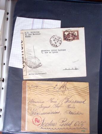 1940-1945, 47 lettres avec censures partant d'Algérie