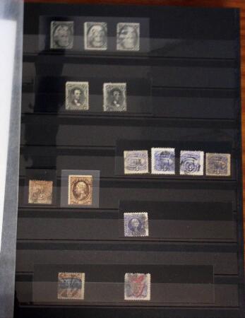 1852-1970, Small dealer's stock on cards plus stockbook