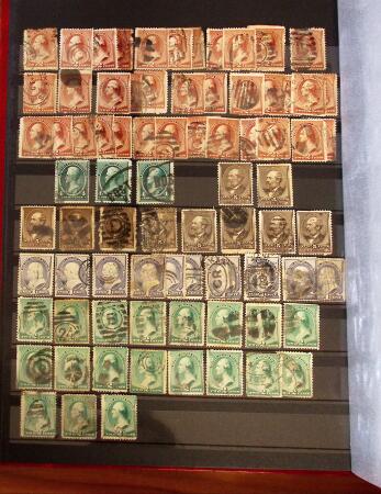 1852-1970, Small dealer's stock on cards plus stockbook