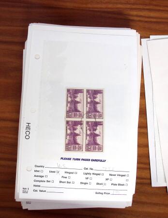 1852-1970, Small dealer's stock on cards plus stockbook