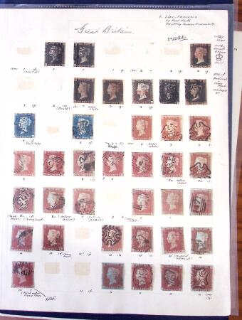 1840-1930, Somewhat untidy lot with sets of pages, albums,