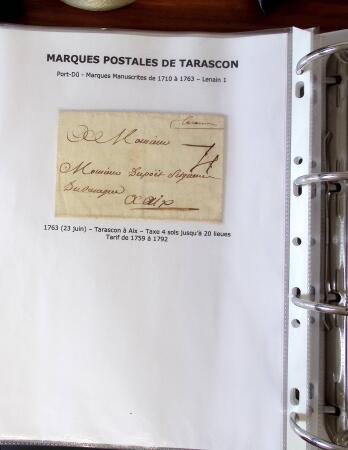 1691-1897, Collection sur les marques postales de TARASCON