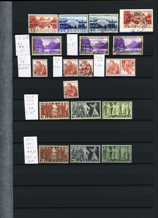 1845-1996, Remarkable collection of Switzerland in three