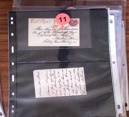 1861-63, Lot de 11 lettres datant de la guerre de Sécession,