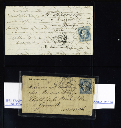 1870-71, Ensemble de 18 ballons montés, la plupart
