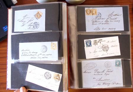 PARIS 1850-1874, Env. 200 lettres en album offrant