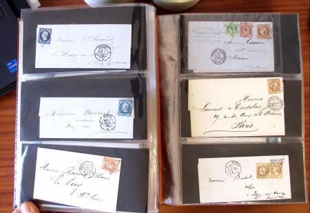 PARIS 1850-1874, Env. 200 lettres en album offrant