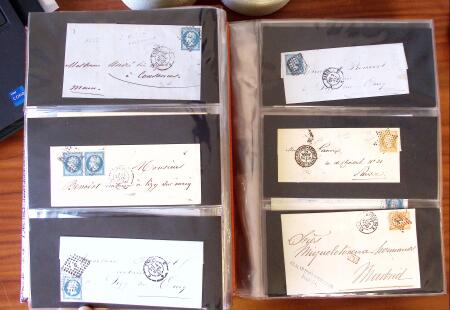 PARIS 1850-1874, Env. 200 lettres en album offrant