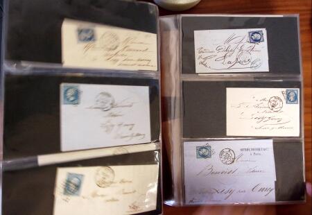 PARIS 1850-1874, Env. 200 lettres en album offrant