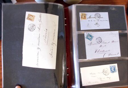 PARIS 1850-1874, Env. 200 lettres en album offrant