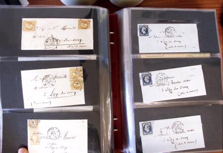 PARIS 1850-1874, Env. 200 lettres en album offrant