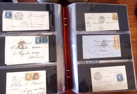 PARIS 1850-1874, Env. 200 lettres en album offrant