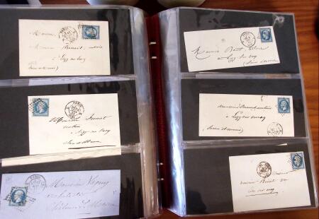 PARIS 1850-1874, Env. 200 lettres en album offrant