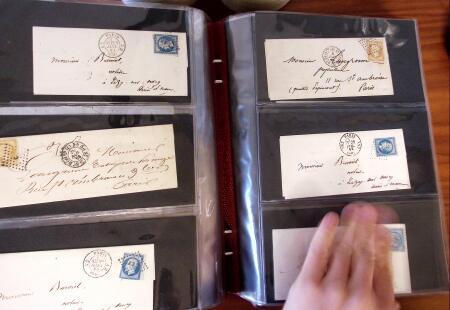 PARIS 1850-1874, Env. 200 lettres en album offrant