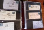 PARIS 1850-1874, Env. 200 lettres en album offrant