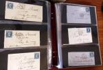 PARIS 1850-1874, Env. 200 lettres en album offrant