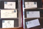 PARIS 1850-1874, Env. 200 lettres en album offrant