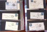 PARIS 1850-1874, Env. 200 lettres en album offrant