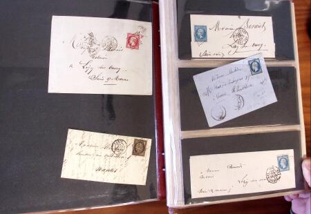 PARIS 1850-1874, Env. 200 lettres en album offrant