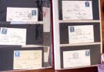 PARIS 1850-1874, Env. 200 lettres en album offrant