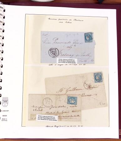 1790-1890, Sélection de lettres dont Départements