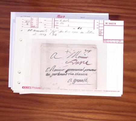 1790-1890, Sélection de lettres dont Départements