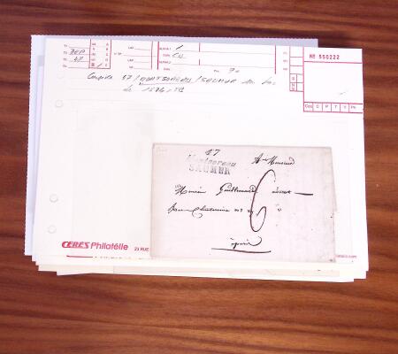 1790-1890, Sélection de lettres dont Départements