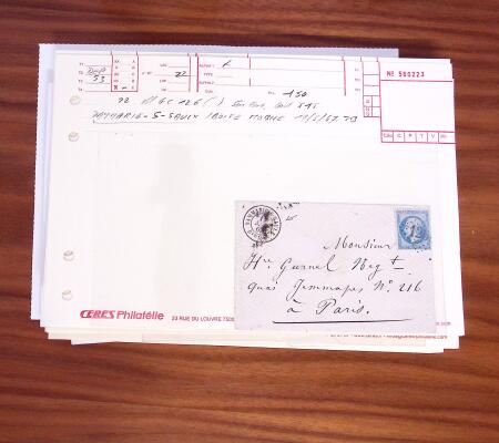 1790-1890, Sélection de lettres dont Départements