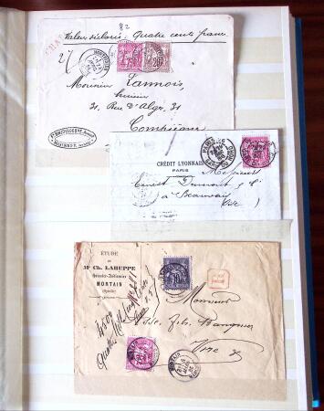 1876-1900, Intéressante sélection de lettres au Type