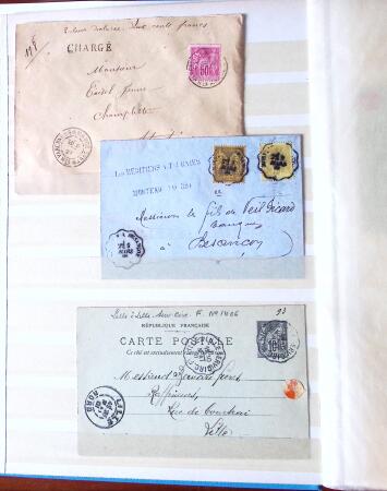 1876-1900, Intéressante sélection de lettres au Type