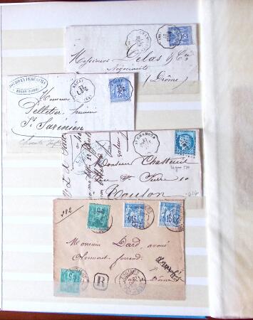 1876-1900, Intéressante sélection de lettres au Type
