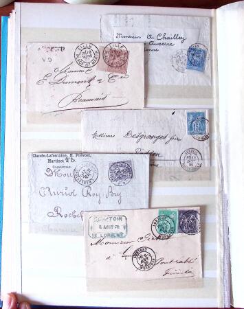 1876-1900, Intéressante sélection de lettres au Type