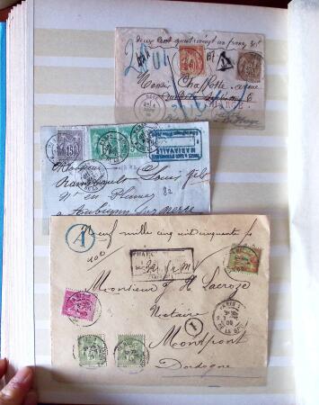 1876-1900, Intéressante sélection de lettres au Type