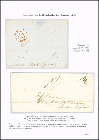1836 Two entire letters addressed to the London Missionary